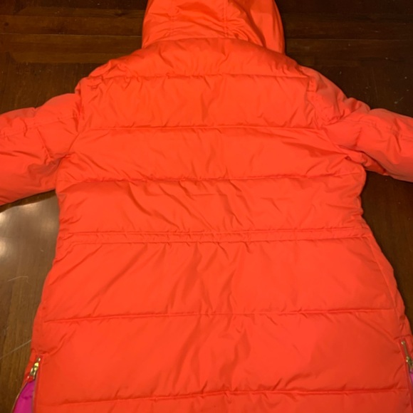 J. Crew Women's Orange Puffer Jacket, Medium - Picture 2 of 9